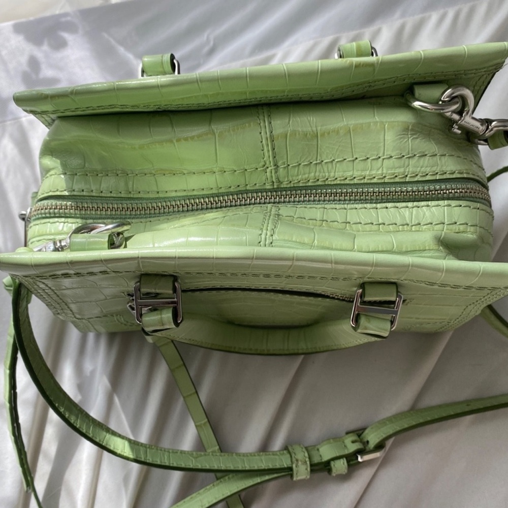 Marc Jacobs Mini Cruiser Leather Satchel - PEAR Color Croc Design NWT - Picture 13 of 17